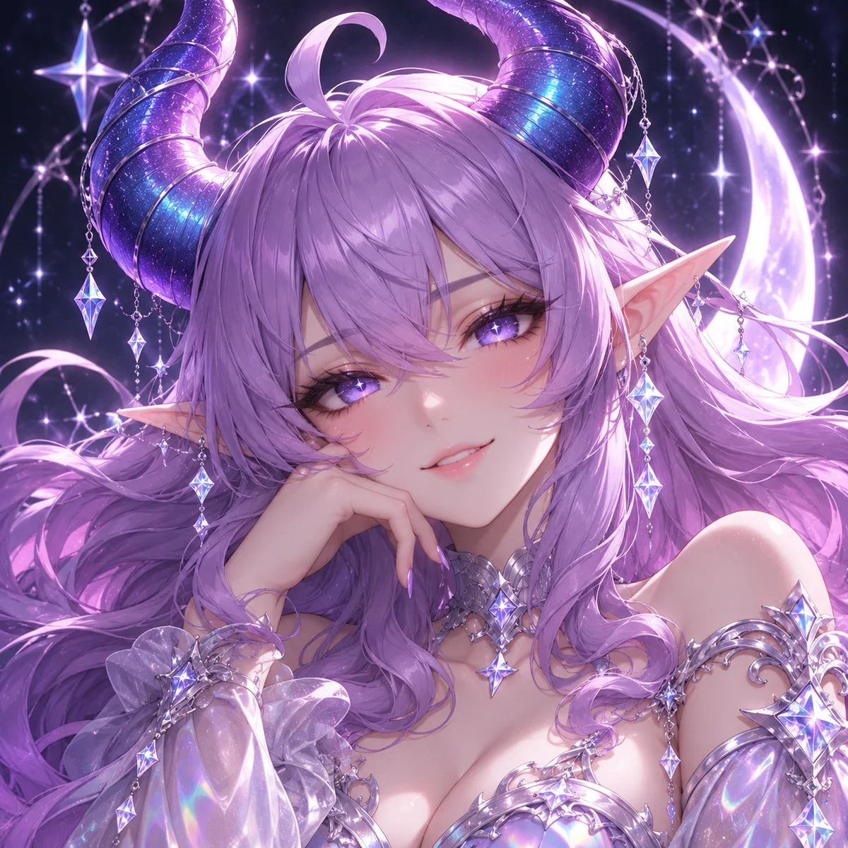 Cosmic anime character brand illustration
